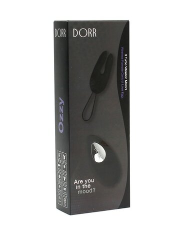 Dorr rabbit vibrerend eitje + opleg vibrator OZZY - zwart