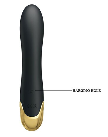 Pretty Love - Royal Pleasure Double Pleasure Vibrator - Zwart/Goud