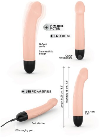 Dorcel - Real Vibration M - Realistische Vibrator - Lichte Huidskleur