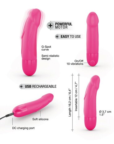 Dorcel - Real Vibration S 2.0 - Oplaadbare Realistische Mini Vibrator - Roze