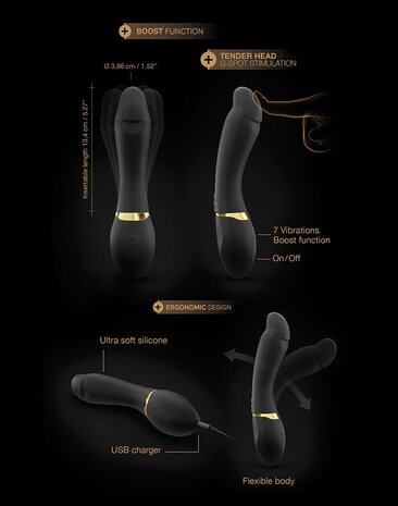 Dorcel - Tenderspot - Flexibele G-spot Vibrator - Zwart