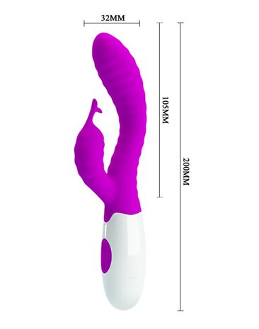 Pretty Love Pete Curved G-spot Rabbit Vibrator