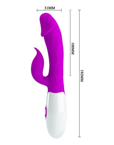 Pretty Love Pete Rabbit Vibrator met dubbele motor