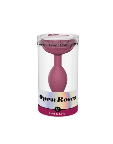 Love to love Open Roos Buttplug - maat M - rood