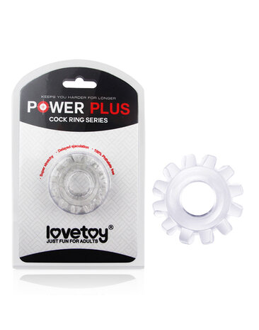 Lovetoy - Powerplus Flexibele Cockring Tandwiel Groot - transparant