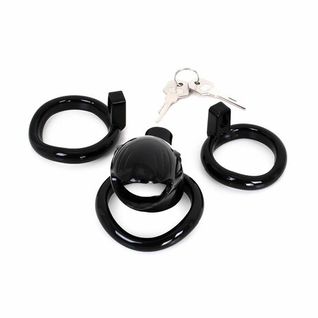 Kuisheidskooi Plastic met 3 ringen - zwart