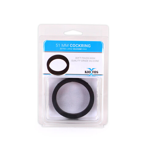 Kiotos - Cockring Siliconen - Zwart - Diameter 51 mm