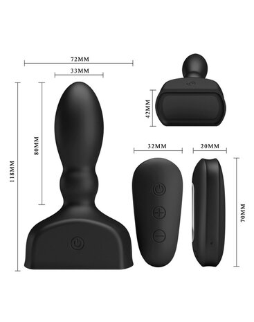 Mr. Play - Opblaasbare anaal plug - zwart