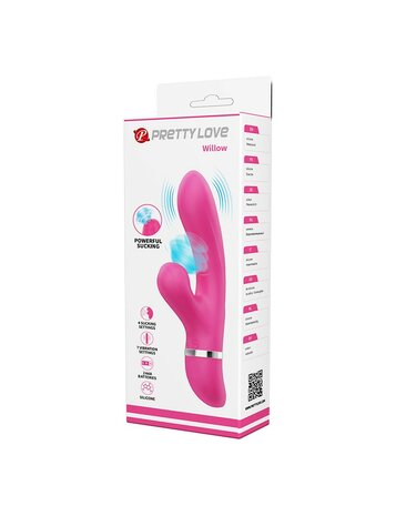 Pretty Love - Tarzan Vibrator Met ZuigFunctie WILLOW - Roze