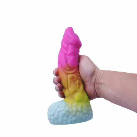 Kiotos Monstar - Dildo Beast No. 49 - Roze/Wit/Geel