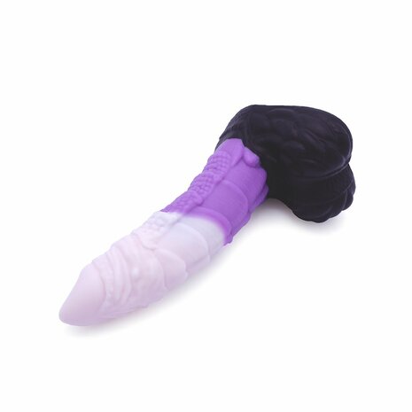 Kiotos Monstar - XXL Dildo Beast No. 53 - Paars/Zwart/Wit