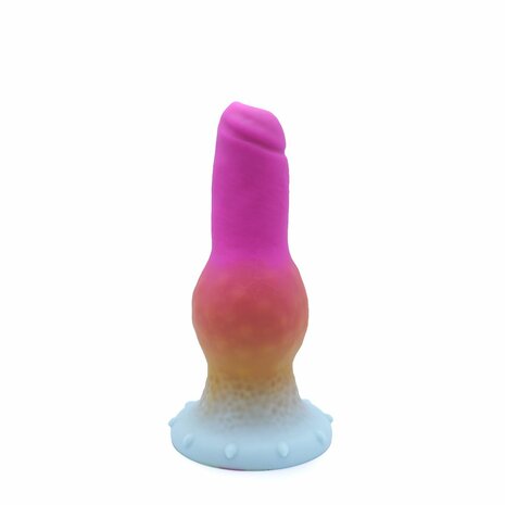 Kiotos Monstar - Dildo Beast No. 48 - Roze/Wit/Geel