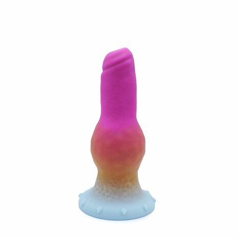 Kiotos Monstar - Dildo Beast No. 48 - Roze/Wit/Geel