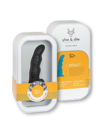 Ylva & Dite XL Dildo HELIOS - metallic zwart/grijs