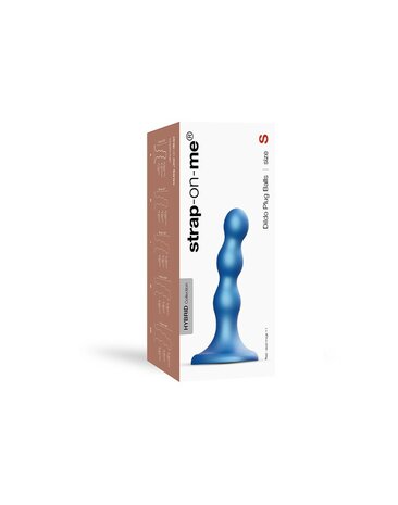 Strap-On-Me Dildo Plug Balls - metallic blauw - maat S