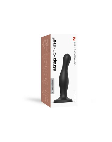 Strap-On-Me Dildo Plug Curvy - zwart - maat M