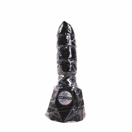 Dark Crystal - Dildo Met Extra Zware Voet 20 x 7 cm - Zwart