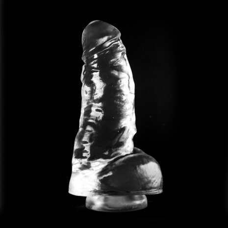 Dark Crystal XXL Dildo met zuignap 25,5 x 7,5 cm - transparant