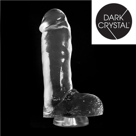 Dark Crystal Dildo met zuignap 29,5 x 7 cm - transparant