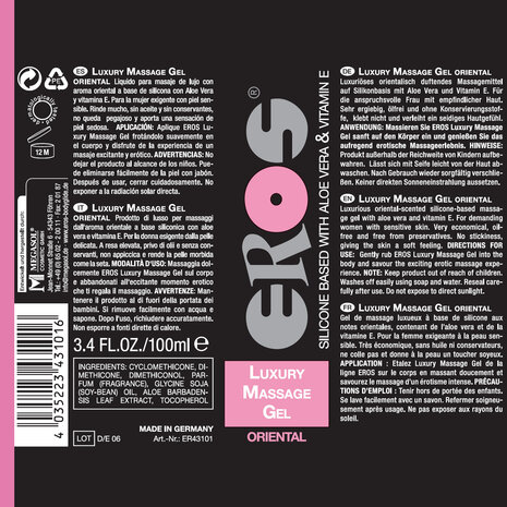 Eros - Luxueuze Massage Gel Oriëntal - 100 ml