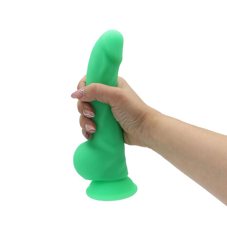 Deluxe Pure Nature Neo Colours Siliconen Dildo 23 x 4.1 cm - paars