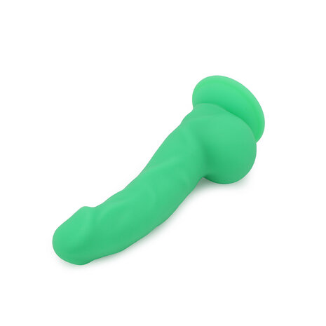 Deluxe Pure Nature Neo Colours Siliconen Dildo 23 x 4.1 cm - groen