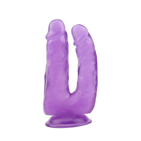 Dubbele Penetratie Dildo 18 cm en 17 cm - paars