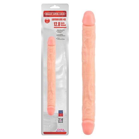 Dubbele dildo Ladybro 03 - lichte huidskleur