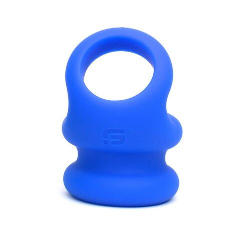 Sport Fucker Switch Hitter Rekbare Cockring en Ballstretcher - blauw