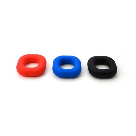 Sport Fucker Liquid Siliconen Big Boner Elastische Cockring - blauw