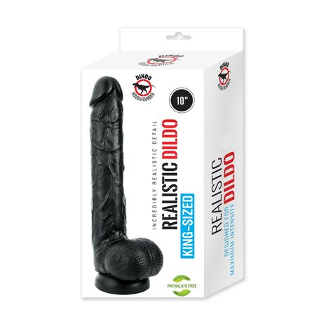 Dinoo - XL Dildo - Kong - 26 x 4.5 cm - Zwart