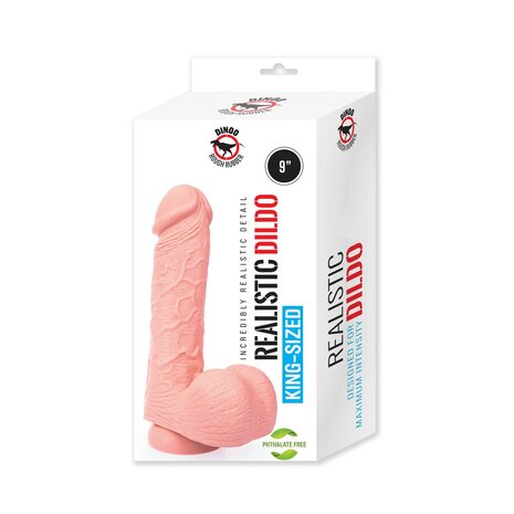 Dinoo King-Size Dildo Scream 23 x 5.5 cm - lichte huidskleur