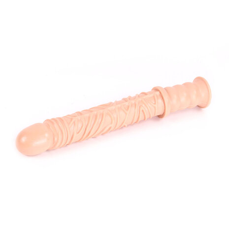 Dinoo King-Size Dildo met handvat Damocles 42,5 x 4,5 cm - lichte huidskleur