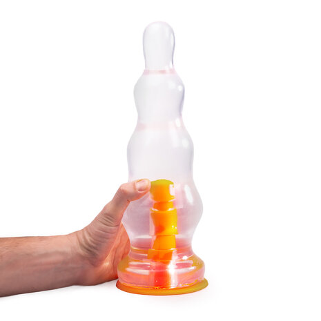 Dinoo - Primal Desires - Extra Grote Dildo met Zuignap Spino - transparant