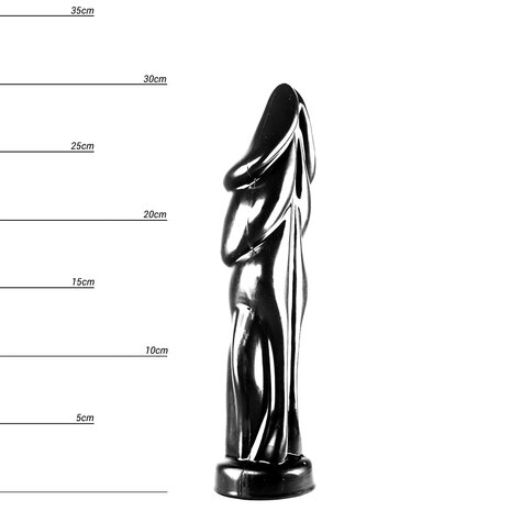 Dinoo - Dildo - Paralitian - 30 x 8 cm - Zwart