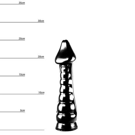 Dinoo Dildo Prenocep 25 cm - zwart