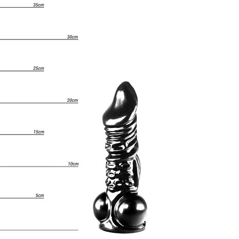 Dinoo - Dildo - Rhabdodon - 23 x 5,8 cm - Zwart