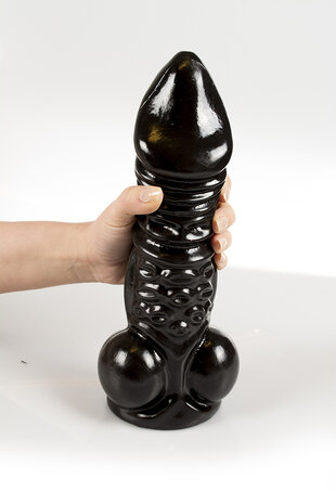 Dinoo XXL Dildo Rinchenia 30 x 7,6 cm - zwart