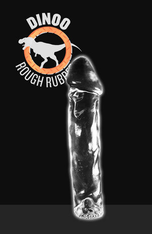 Dinoo - Dildo - Erketu 27 x 6,3 cm - Transparant