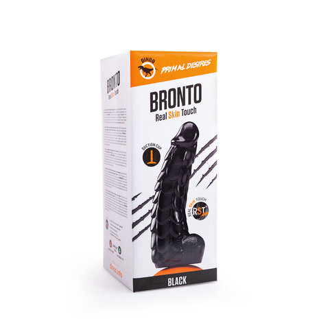 Dinoo - Primal Desires - Extra Grote Dildo met Zuignap Bronto 31 x 7.5 cm - zwart