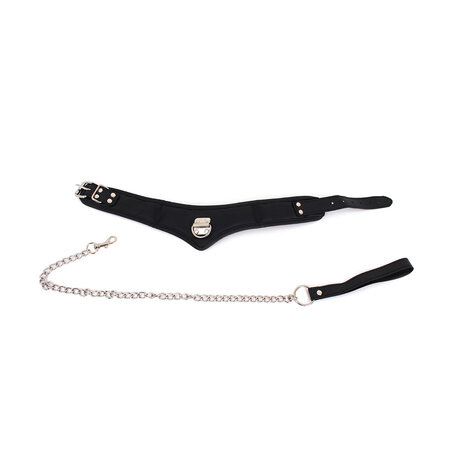 Basic Collar met leash van PU leer