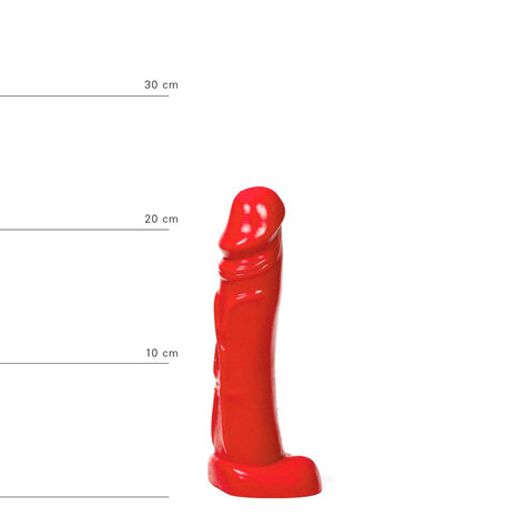 All Red - Realistische Dildo - 22 x 4,5 cm - Rood