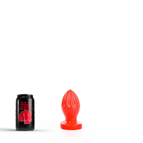 All Red Buttplug 12 x 5 cm - rood