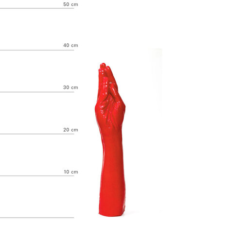 All Red Fisting Dildo 37 x 7 cm - rood