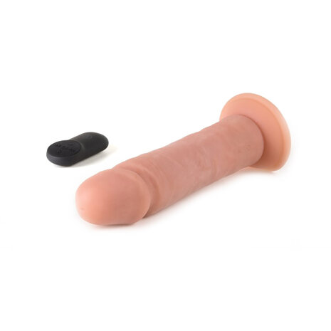 Virgite - Vibrerende Dildo met afstandsbediening - 21 x 6 cm - lichte huidskleur