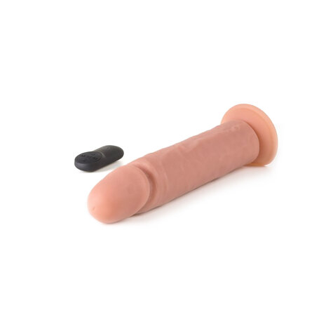 Virgite - Vibrerende Dildo met afstandsbediening - 26.5 x 8 cm - lichte huidskleur