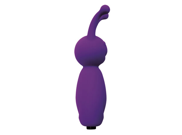 Virgite Mini vibrator met twee clitoris antennes - paars