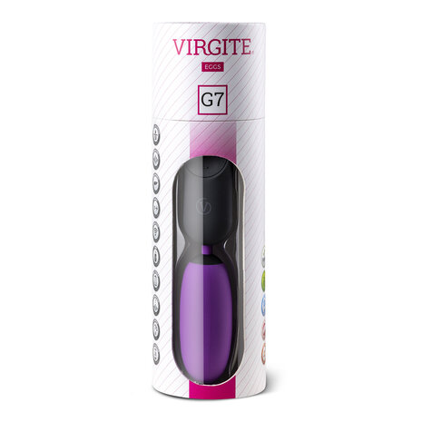Virgite - Oplaadbaar Vibrerend Eitje met Remote Control G7 - paars