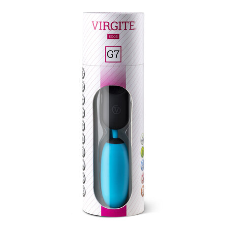 Virgite - Oplaadbaar Vibrerend Eitje met Remote Control G7 - turquoise