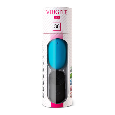 Virgite - Oplaadbaar Vibrerend Eitje met Remote Control G6 - blauw
